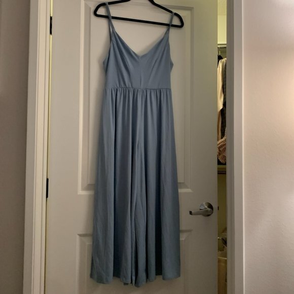 Poof Couture Pants - Light Blue Strappy Jumpsuit